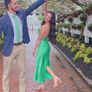 Zara satin effect dress